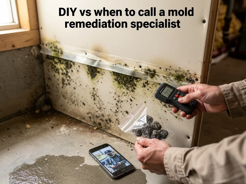DIY vs when to call a mold remediation specialist